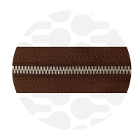 Hazelnut Brown - #M3 Silver | Ruban zip métallique