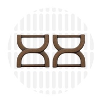 Twisted | Rechthoekige ring | 25 mm | Antique Copper