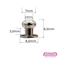 Geweerknopje | Medium | Nickel