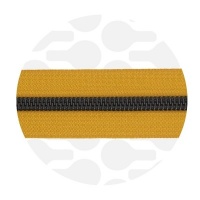 Ochre Yellow - #S5 Black | Spiraalrits | 1 meter