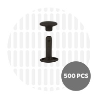 Holnieten dubbele kop zwart 9x12 (500 sets)