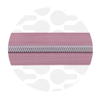 Dusty Roze - #S5 Silver | Nylon Coil Zipper Tape | 3 meter
