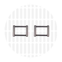 Edge | Rectangular ring | 25 mm | Gun metal