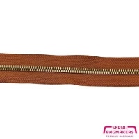 Cognac Brown - #M5 Bronze | Metalen rits