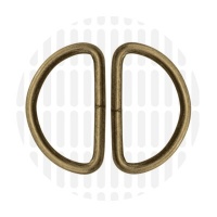 Basic | D-ring | 38 mm | Antique Brass