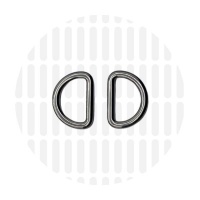 Sleek | D-ring | 19 mm | Gun metal