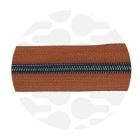Burnt Sienna - #S5 Gunmetal | Nylon Coil Zipper Tape | 3 meter