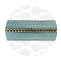 Foggy Blue - #M5 Bronze | Metal Zipper Tape