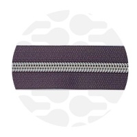 Midnight Plum - #S5 Silver | Nylon Coil Zipper Tape | 10 meter