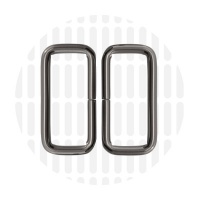 Basic | Rechthoekige ring | 38 mm | Gun metal