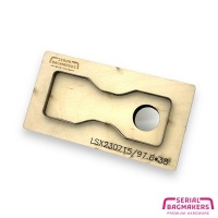 Punching die for strap end (38mm to 25 mm)