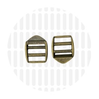 Ladder lock buckle | 25 mm | Antique Brass