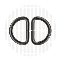 Basic | D-ring | 25 mm | Gun metal