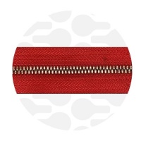 Crimson Red - #M5 Antique Copper | Metal Zipper Tape