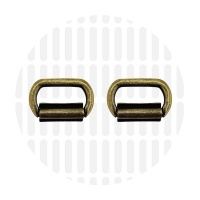 Slim strap connector | Antique Brass