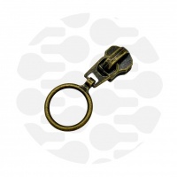 Loop #M5 | Slider for metal zipper | Antique brass