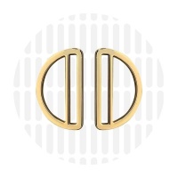 Sleek Duo | D-ring | 38 mm | Gold