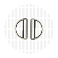 Sleek Duo | D-ring | 32 mm | Matt NIckel