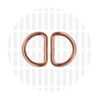 Basic | D-ring | 19 mm | Rose Gold