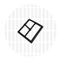 Gesp met pin | 38 mm | Electro Black