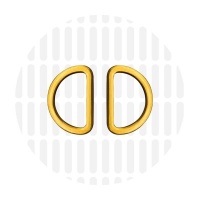 Sleek | D-ring | 25 mm | Antique Gold