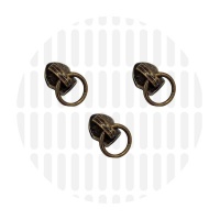 small ring #5S | schuiver spiraalrits | Antique Brass