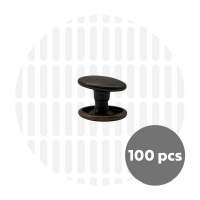 Holnieten dubbele kop antiek koper 12x8 (100 sets)