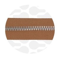 Tobacco Brown - #M5 Silver | Metal Zipper Tape