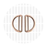 Sleek Duo | D-ring | 32 mm | Rose Gold