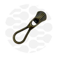 Rope #M5 | Slider for metal zipper | Antique brass