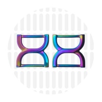 Twisted | Rechthoekige ring | 25 mm | Iridescent Rainbow