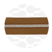 Old Cognac - #M3 Silver | Metal Zipper Tape