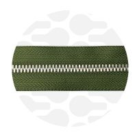 Sage green - #M5 Silver | Metalen rits