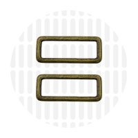 Sleek | Rechthoekige ring | 38 mm | Antique Brass