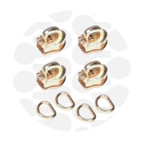 Snap-on #5M | schuiver metalen rits | Gold