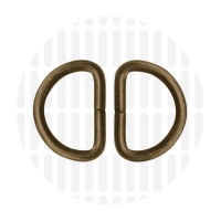 Basic | D-ring | 25 mm | Antique Brass