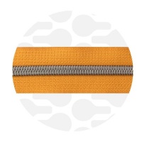 Mango Yellow - #S5 Silver | Nylon Coil Zipper Tape | 10 meter