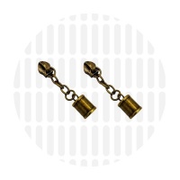 Tassel #5S | schuiver spiraalrits | Antique Brass