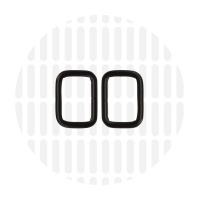 Basic | Rechthoekige ring | 15 mm | Electro Black