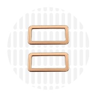 Sleek | Rechthoekige ring | 32 mm | Rose Gold