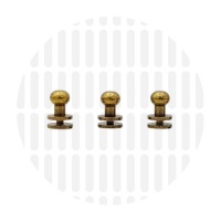 Geweerknopje | 5,5mm | Antique Brass