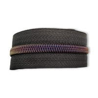 Midnight Grey - #S5 Galaxy | Nylon Coil Zipper Tape | 1 meter