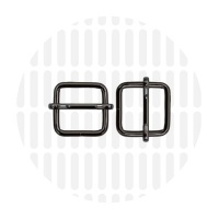 Basic | Wide mouth schuifgesp | 19 mm | Gun metal