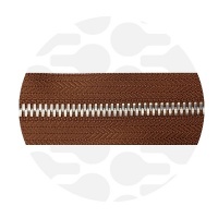 Hazelnut Brown - #M5 Silver | Metalen rits