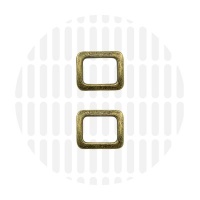 Sleek | Rechthoekige ring | 15 mm | Antique Brass