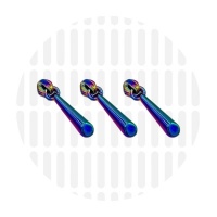 Zipper slider Icicle #S3 | Iridescent Rainbow