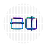 Basic | Wide mouth schuifgesp | 19 mm | Iridescent Rainbow