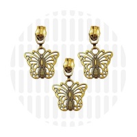 Butterfly #5S | schuiver spiraalrits | Antique Gold