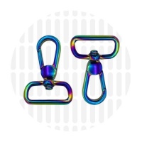 Premium | Musketon | 25 mm | Iridescent Rainbow