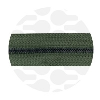 Moss Green - #M3 Black | Ruban zip métallique